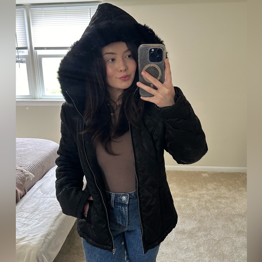 BEBE Winter Coat | Furr Hood | Zip Up | Size M